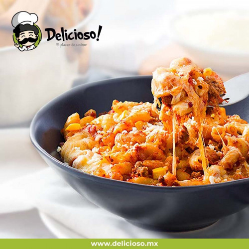 Pasta con Chorizo y Queso Fundido (A la Mexicana)