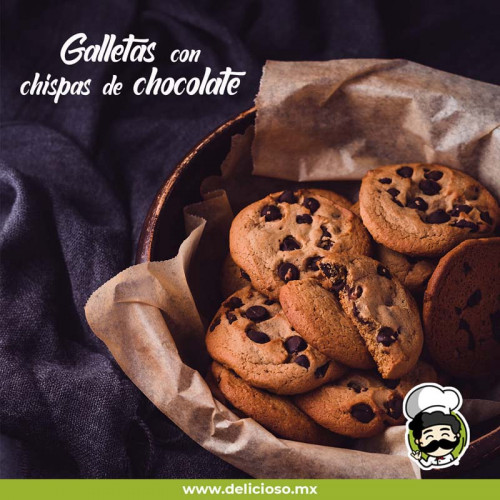 Galletas con Chispas de Chocolate (Suaves y Chewy)