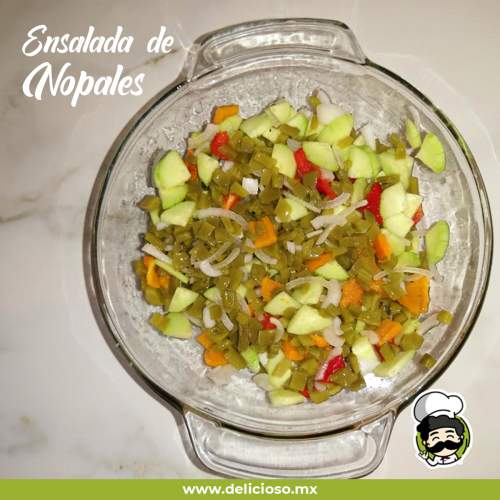 Ensalada de Nopales a la Mexicana: Guarnición Fresca