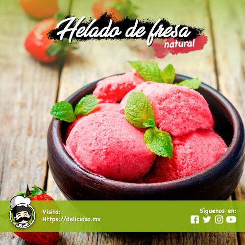 Helado de Fresa Casero y Cremoso (Sin Máquina)