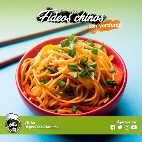 Fideos Chinos (Chow Mein) con Verduras Salteadas