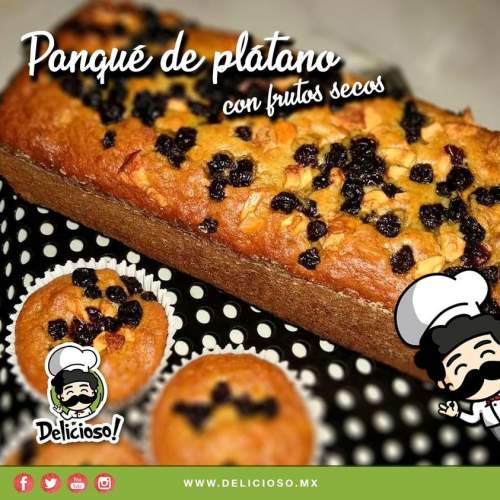 Panqué de Plátano con Nueces (Banana Bread)