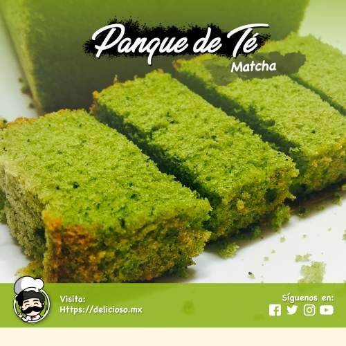 Panqué de té matcha