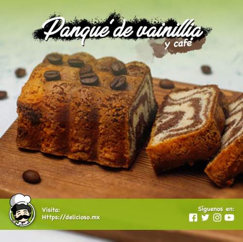 Panqué Marmoleado de Vainilla y Café: Receta Esponjosa